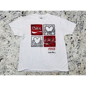 *READ BELOW* UNIQLO Keith Haring × Coca Cola UT T-shirt- L - Rare‎ Collaboration